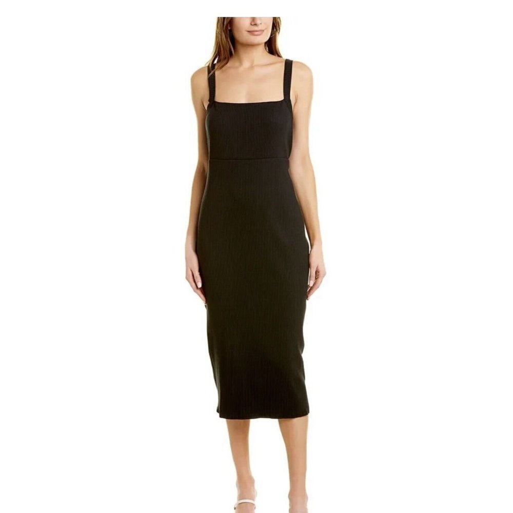 GOOD American Ribbed Dress NEW Lined Midi Size 6 (3X) Plus Size NWTS (K)